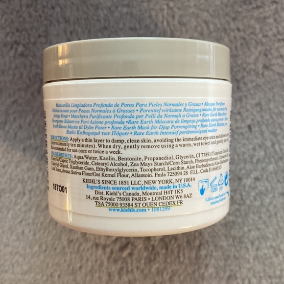 NEW Full Size Kiehl's Since 1851 Rare Earth Deep Pore Cleansing Mask 4.2 oz - Picture 2 of 11